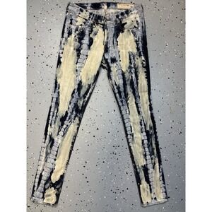 Rag & Bone Skinny Jeans Size 29 Stretch Rivera Light Dark Blue Acid Wash (C1)